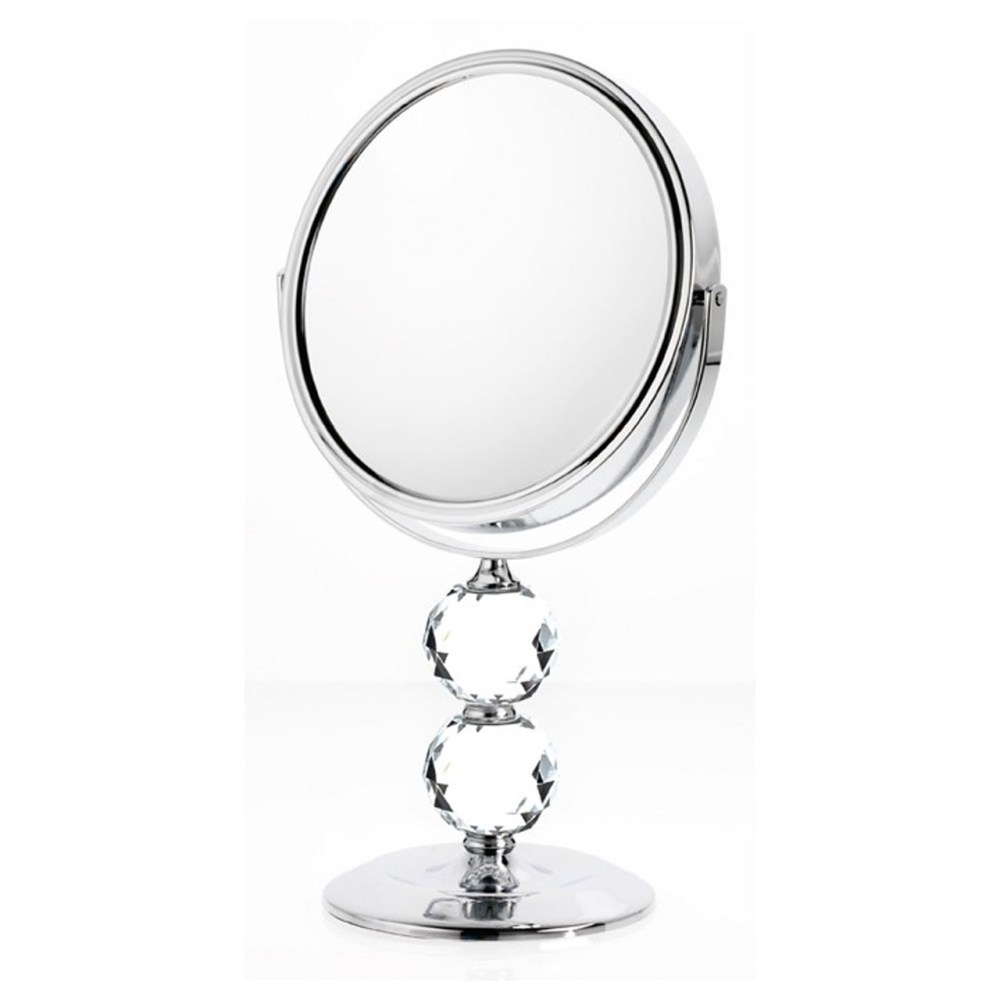 Danielle Double Crystal Ball Stem Vanity Mirror 10x