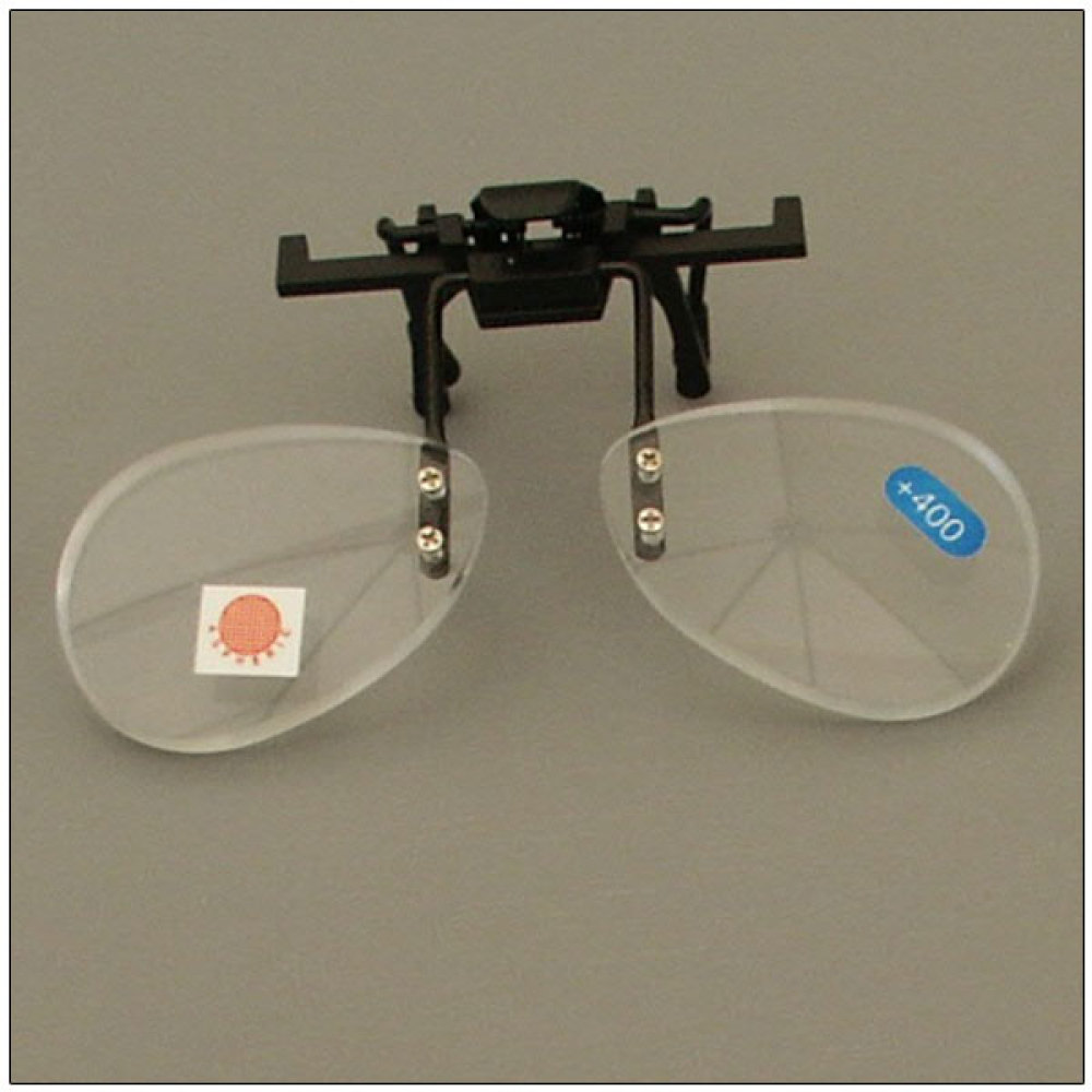 Walters 1.0D Half Frame Clip-On Loupe Magnifier- Bottom Half of Lens