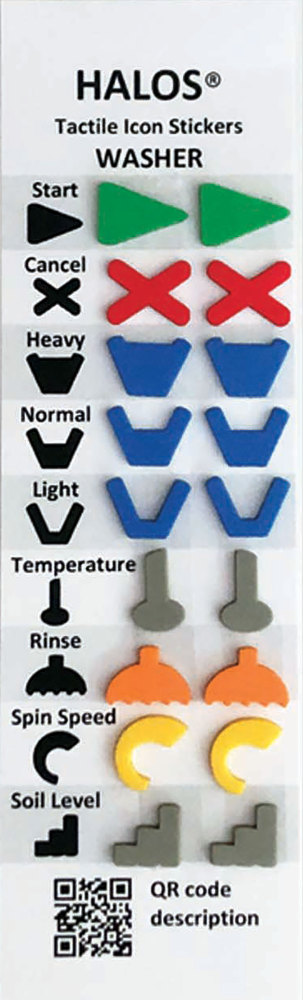 Multicolor Halos Tactile Stickers - Washing Machine