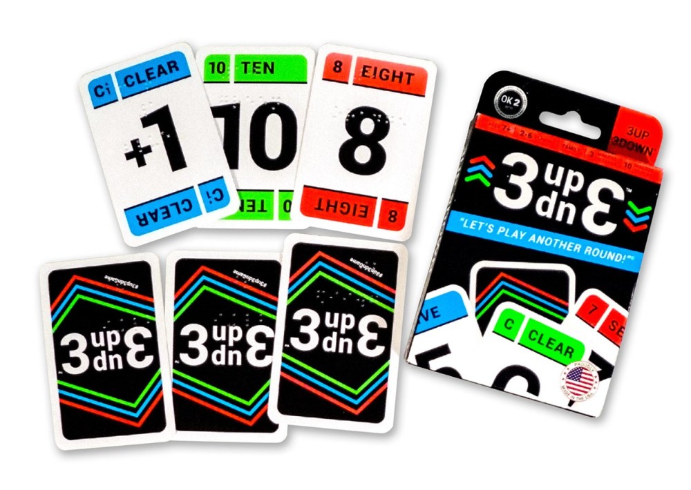 3Up 3Down Card Game Braille Version