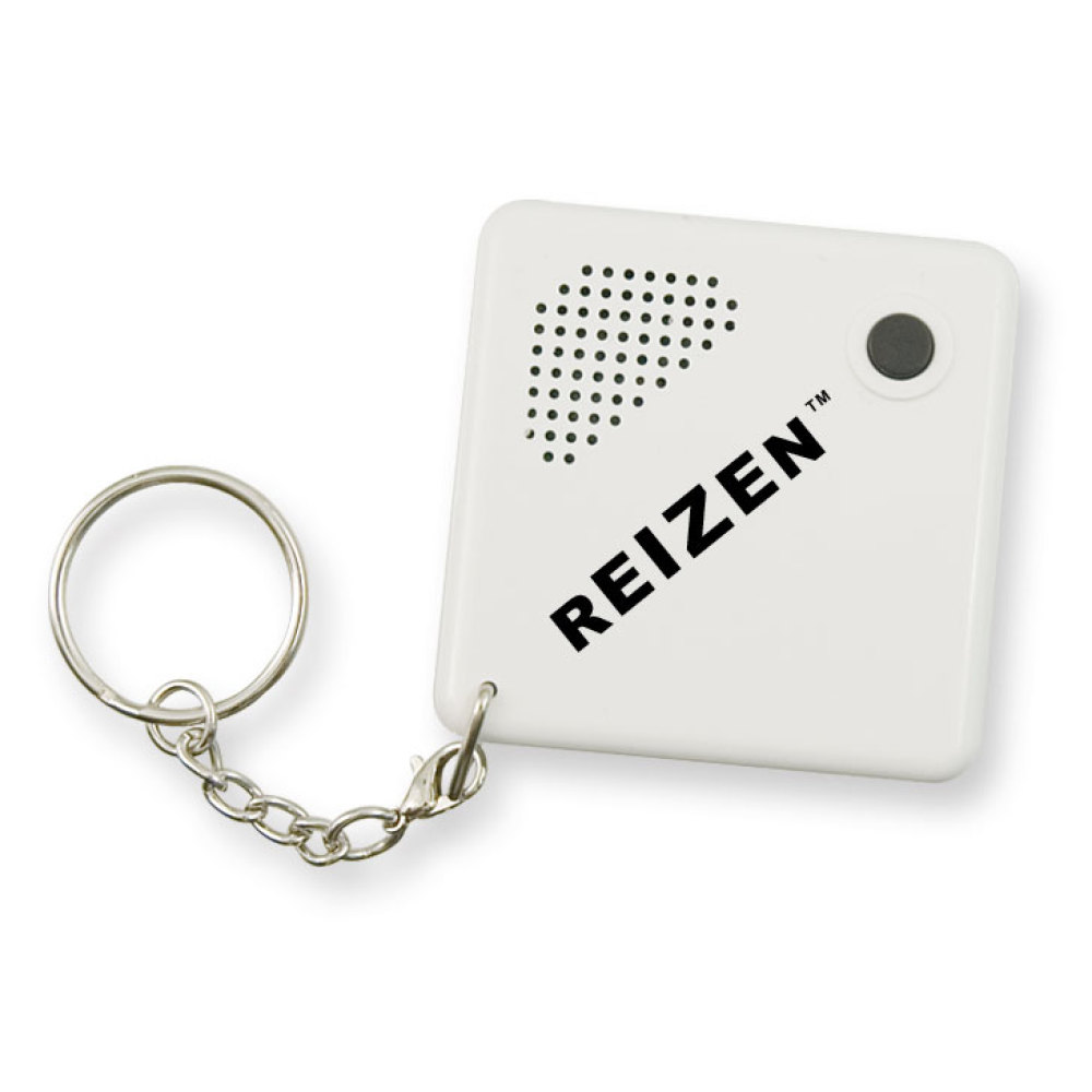 Reizen Talking Keychain Alarm Clock- White