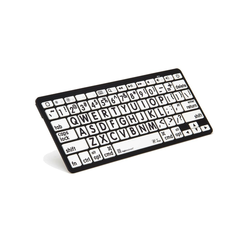 Large Print Black on White Apple Bluetooth Keyboard