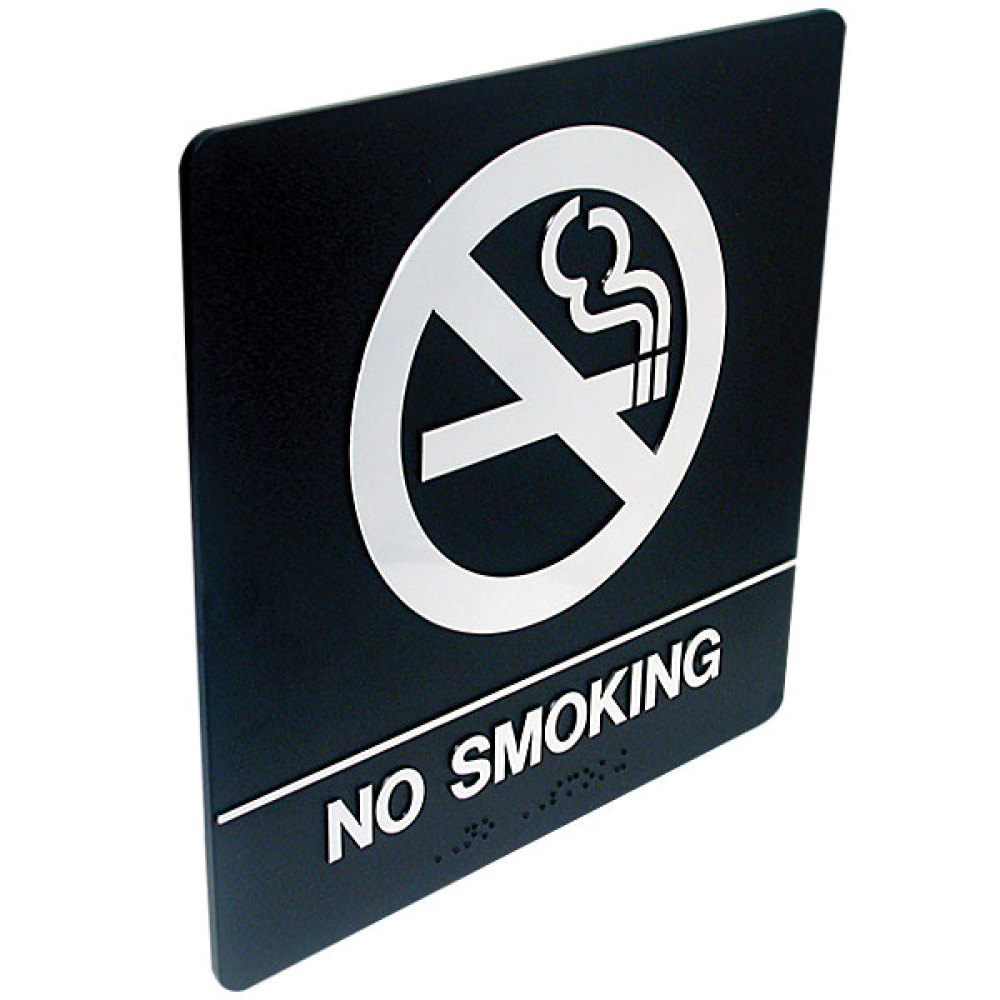 Tactile Braille Signs - No Smoking