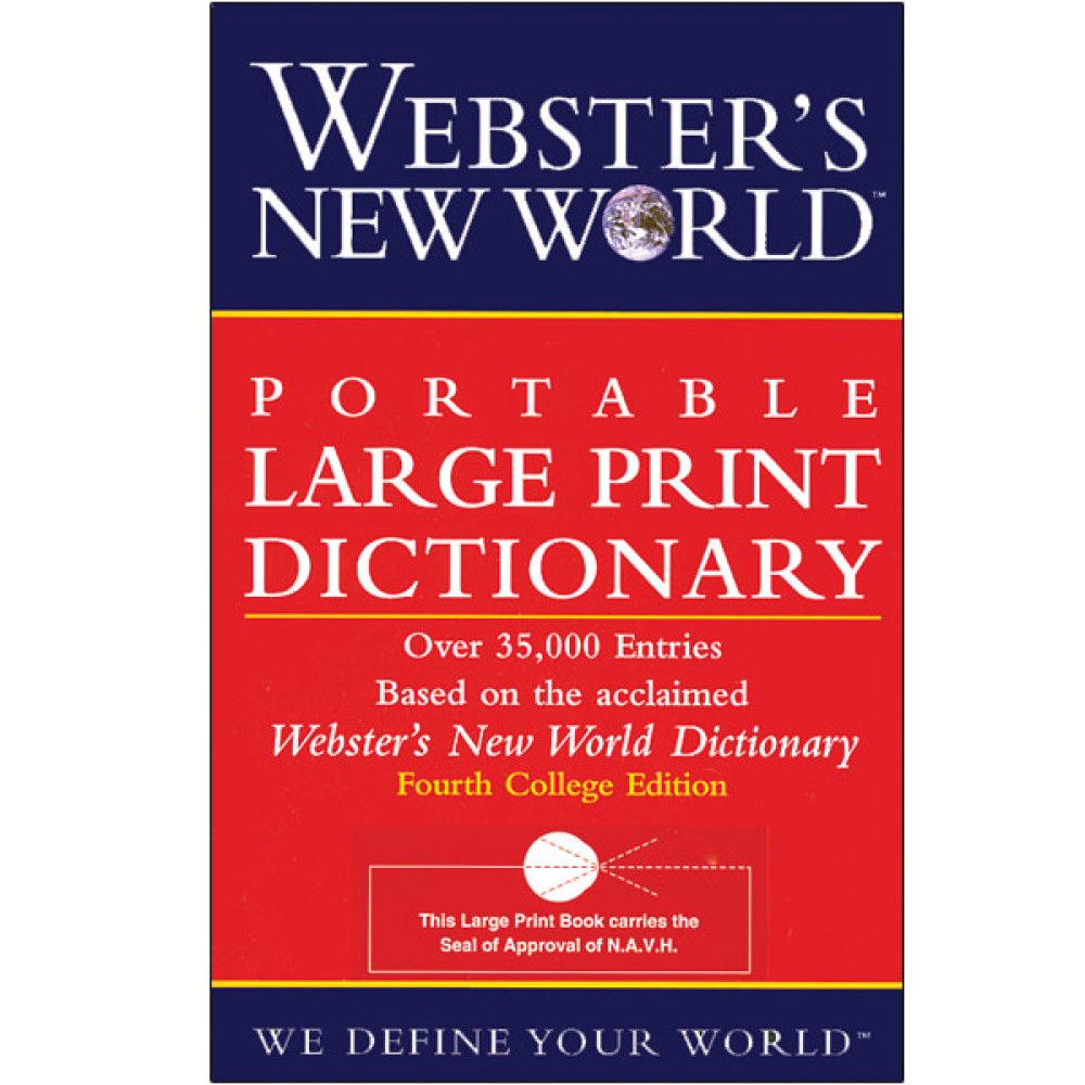 Websters New World Portable Large Print Dictionary