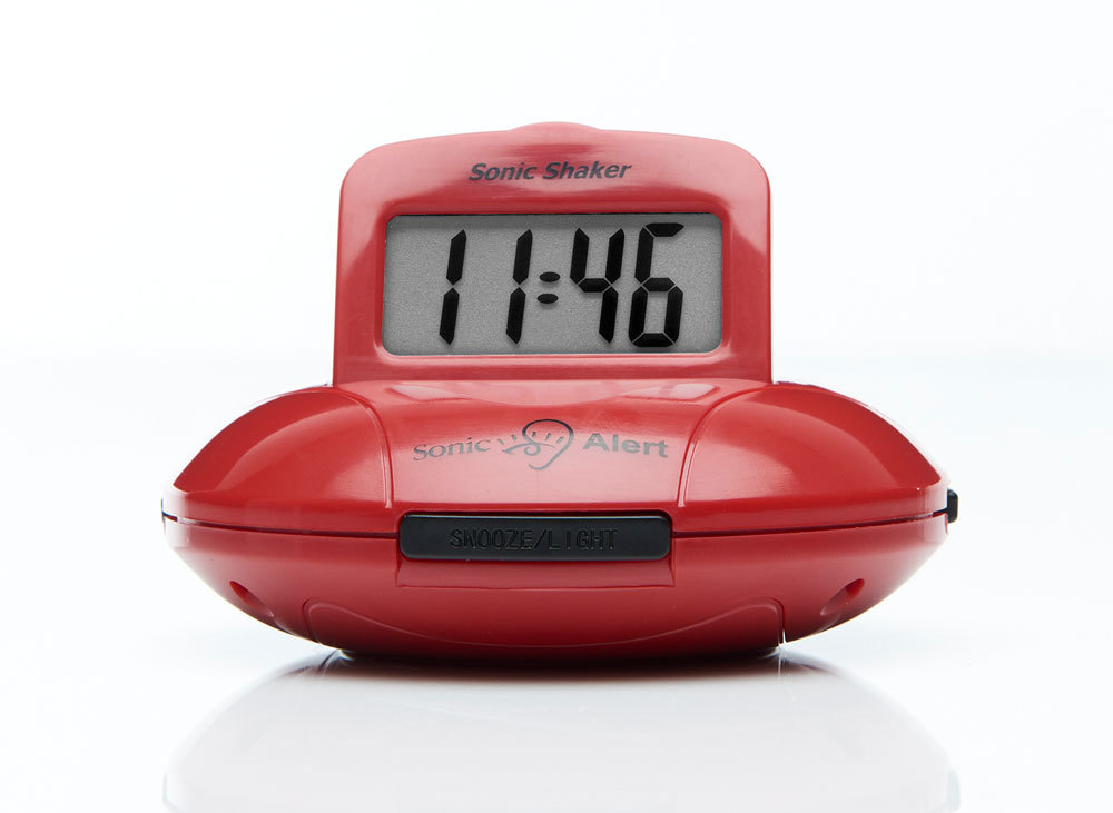 Sonic Shaker Alarm Clock RED
