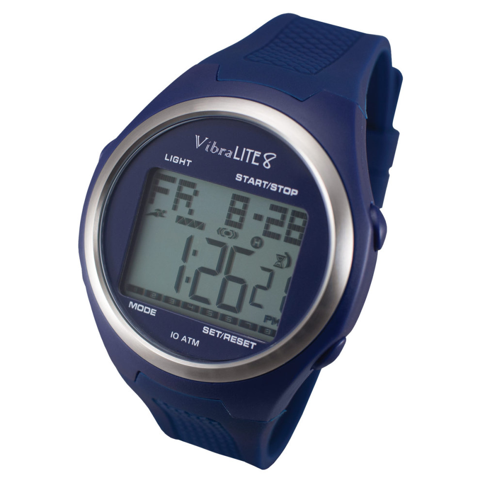 VibraLite 8 Watch with Blue Silicone Band