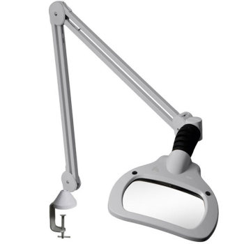 WAVE LED Magnifier- 45in Arm- 5.0D 2.25x- Clamp- Grey