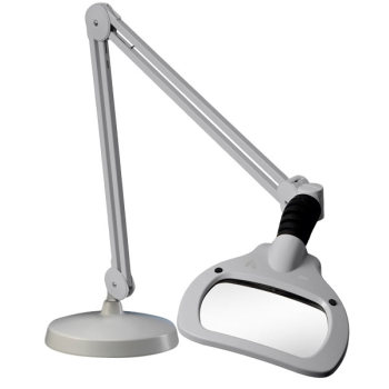 WAVE LED Magnifier-30in Arm- 5D 2.25x- Base- Grey