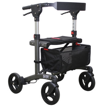 Escape Rollator- Super Low 19 in. Seat Height- Charcoal