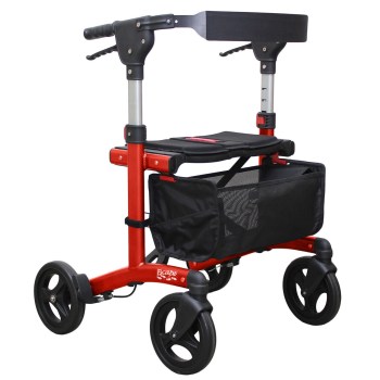 Escape Rollator- Super Low 19 in. Seat Height- Red