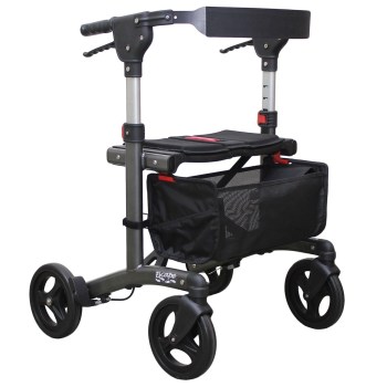 Escape Rollator- Low 21 in. Seat Height- Charcoal