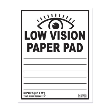 Printable Low Vision Writing Paper - 1/2 Inch