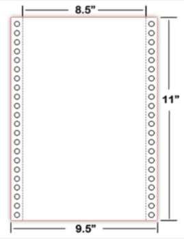 Braille Paper- Continuous- 8.5 x 11in- Plain- 500ct