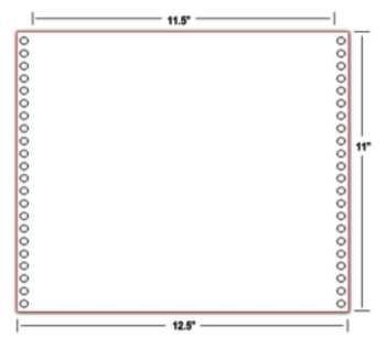 Braille Paper- Continuous- 11x11.5in- Plain- 500ct