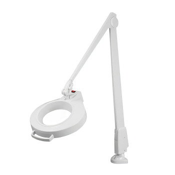Dazor Circline Clamp Mount 42-Inch LED Magnifier - 5D 2.25X - White