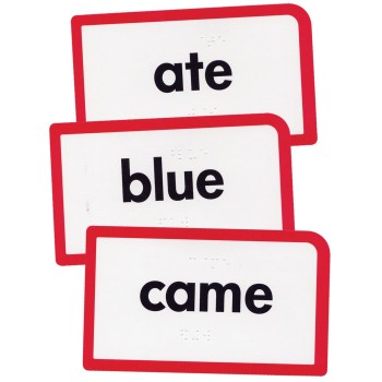 Low Vision-Braille Flash Cards- Sight Words- Set A
