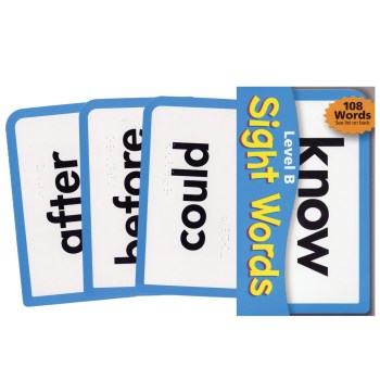 Low Vision-Braille Flash Cards- Sight Words -Set B