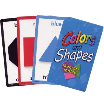 Colors and Shapes Memory Match- Braille Cards
