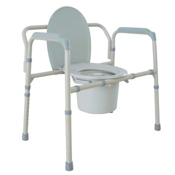 Extra Wide All-in-one Steel Commode Extra Wide All-in-one Steel Commode