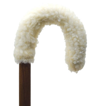 Fleece Curved Handle Cane Grip Cover