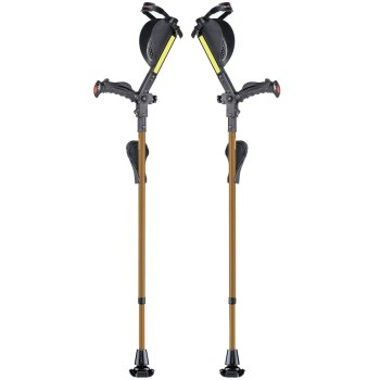 Ergobaum Ergonomic Forearm Crutches- Adult- Gold-Tone
