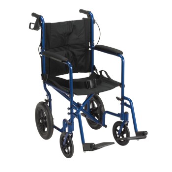 Drive Expedition Aluminum Transport Chair- Blue