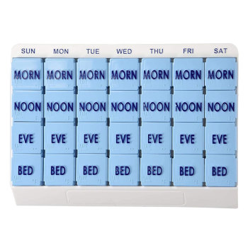 Medi Tray Pill Organizer with Braille