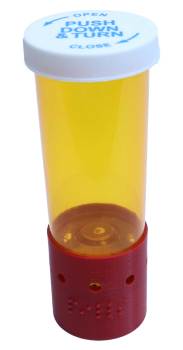 Talking Braille Pill Bottle 40 Dram Recordable-Red