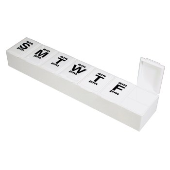 XXL AM - PM Weekly Pill Organizer - Braille