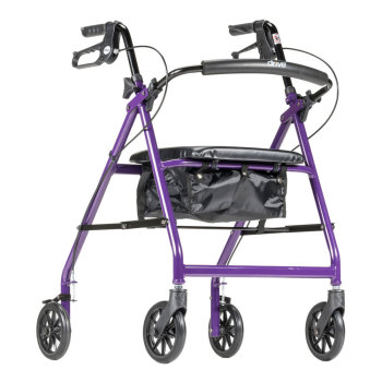 Aluminum Rollator - Purple, 4 Wheel, 6 inch Casters