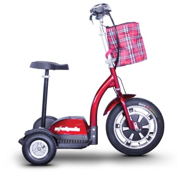 E-Wheels EW-18 Stand-N-Ride 3-Wheel Electric Mobility Scooter- Red