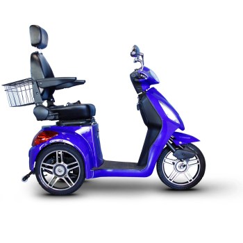 E-Wheels EW-36 3-Wheel Electric Senior Mobility Scooter- Blue