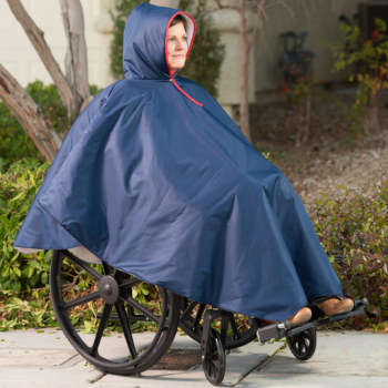 Wheelchair Winter Poncho-Unisex- Adult- Navy