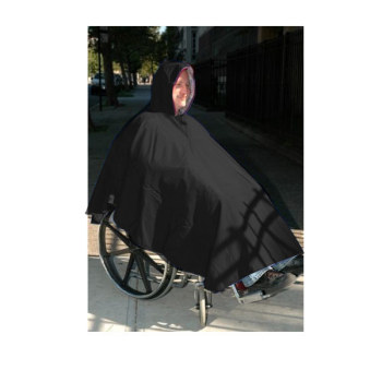 Wheelchair Winter Poncho- Unisex- Adult- Black