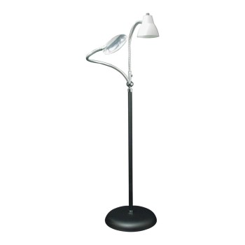 2-Arm Combination Floor Lamp and 2x Magnifier