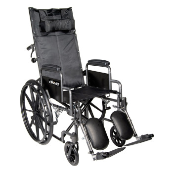 Silver Sport Full-Reclining Wheelchair- 16 in. w-Desk Arms