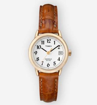 TIMEX Easy Reader 25mm Leather Strap Watch