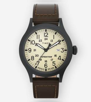 TIMEX Expedition Scout 40mm Leather Strap Watch