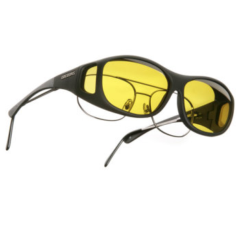 Cocoons M Slim Line OveRx Sunwear- Black Fr- Yellow Lens