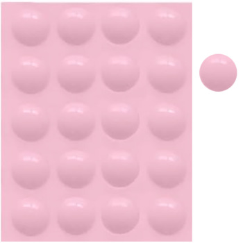 Bump dots-Pink round- 20 pcs