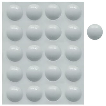 Bump dots-Gray round- 20 pcs