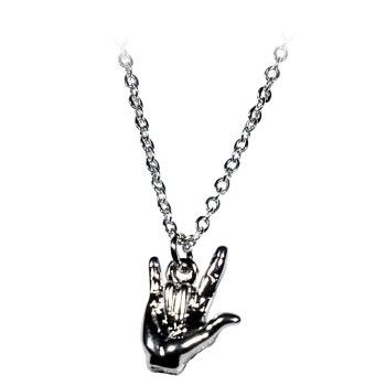 ILY Necklace with 18 inch Chain - Silver Plated ILY Necklace with 18 inch Chain - Silver Plated