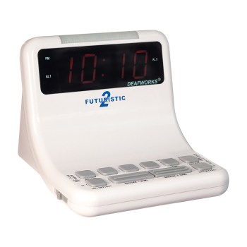 Futuristic 2 Alarm Clock - White Futuristic 2 Alarm Clock - White