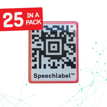 SpeechLabel Thick QR Code Stickers - 25 Premium Audio Labels