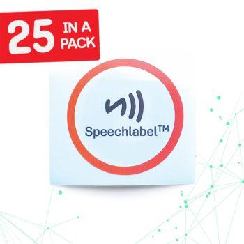 SpeechLabel Touch Sticker Labels (NFC) - 25 Audio Labels