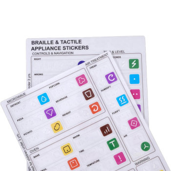 Braille & Tactile Appliance Stickers