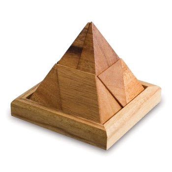 Pyramid Puzzle- Wooden Tactile Brainteaser