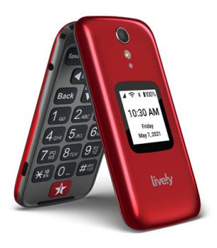 Red Lively Flip Phone- Lively Flip 2