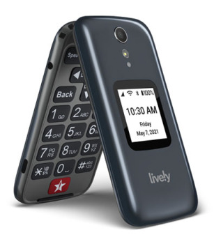 Grey Lively Flip Phone- Lively Flip 2