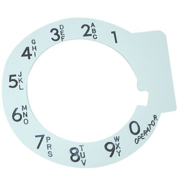 Large Print Rotary Telephone Dial Overlay